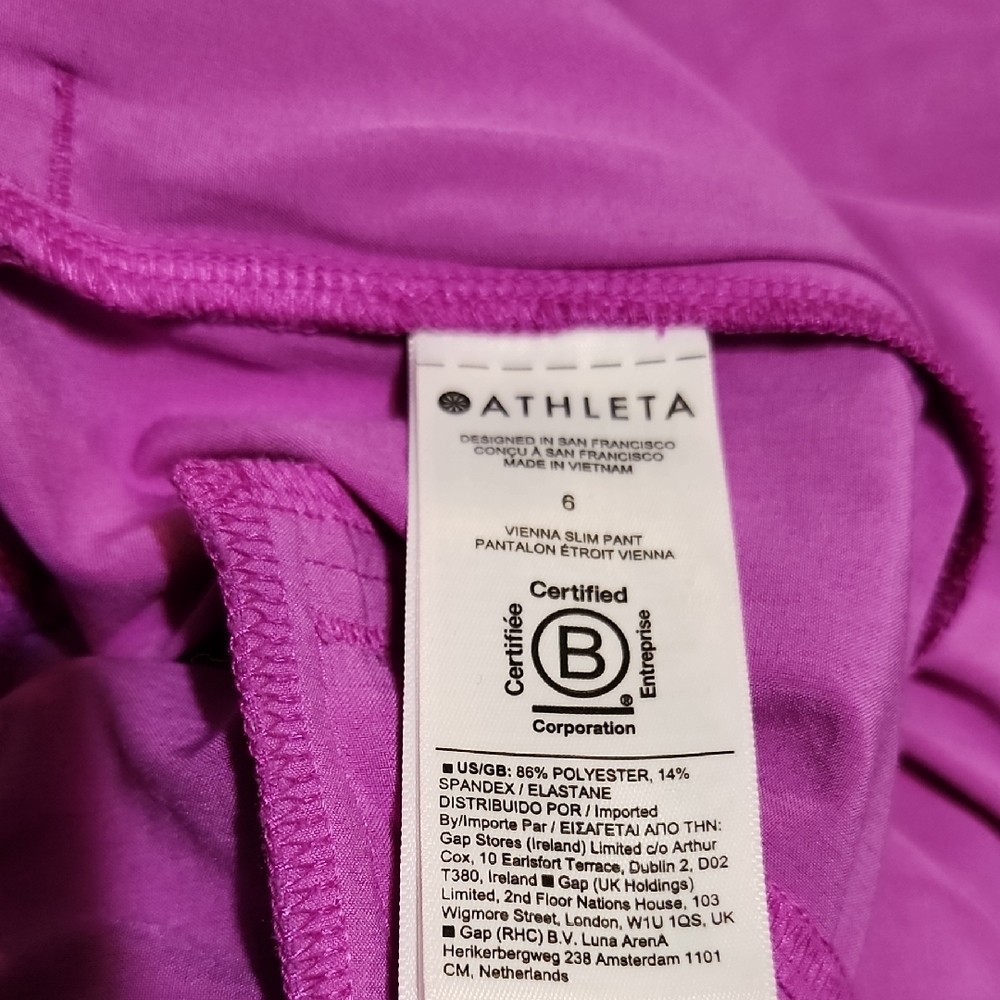 Athleta Pink Track Pants Slim Fit - Picture 8 of 8